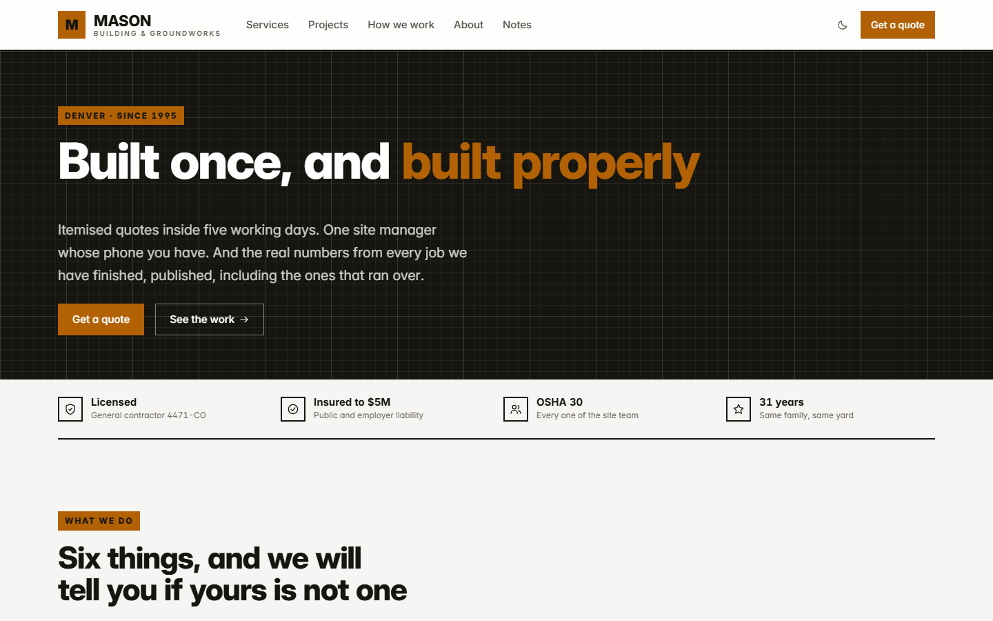 Mason, HTML edition